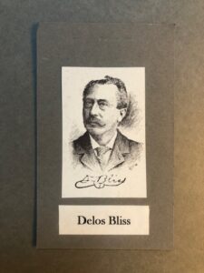Delos Bliss, 1900 steel engraving Delos Bliss, 1900 steel engraving