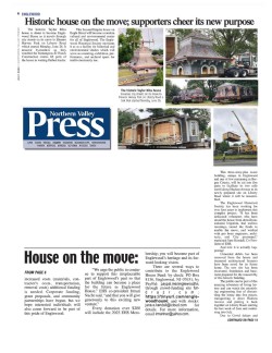 Northern Valley Press article: "House on the Move."
